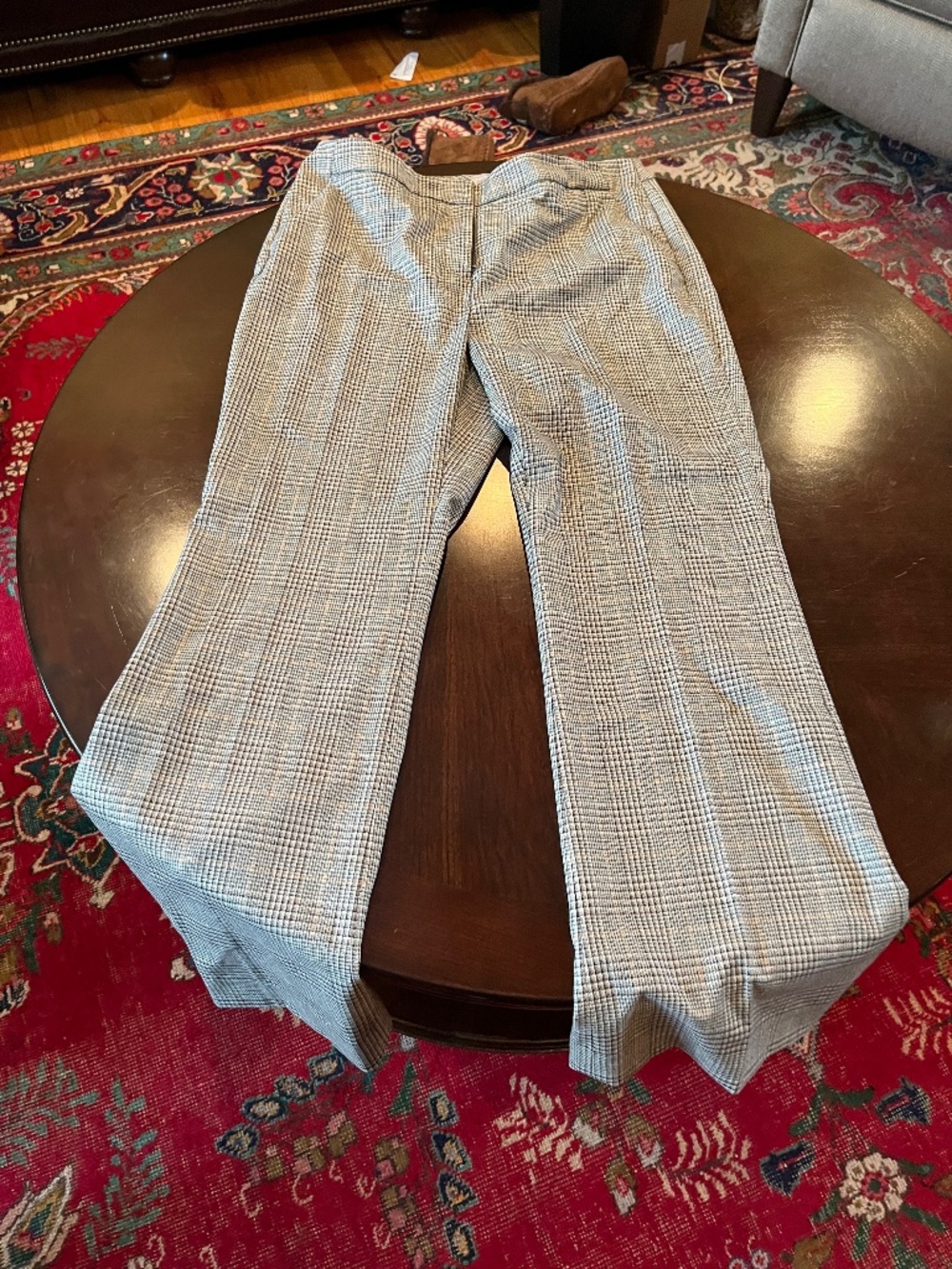Chico's Brown Plaid Ladies Dress Pants Size 2R